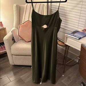 Banana Republic Olive Green Midi Dress